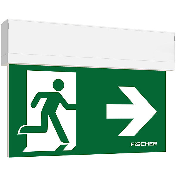 FiSCHER Akkumulatorentechnik LED-Rettungszeichenleuchte EB 3/8h,27m,IP41 S1-U383AT2.V5